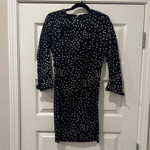 Elegant Black and White Polka Dot Dress